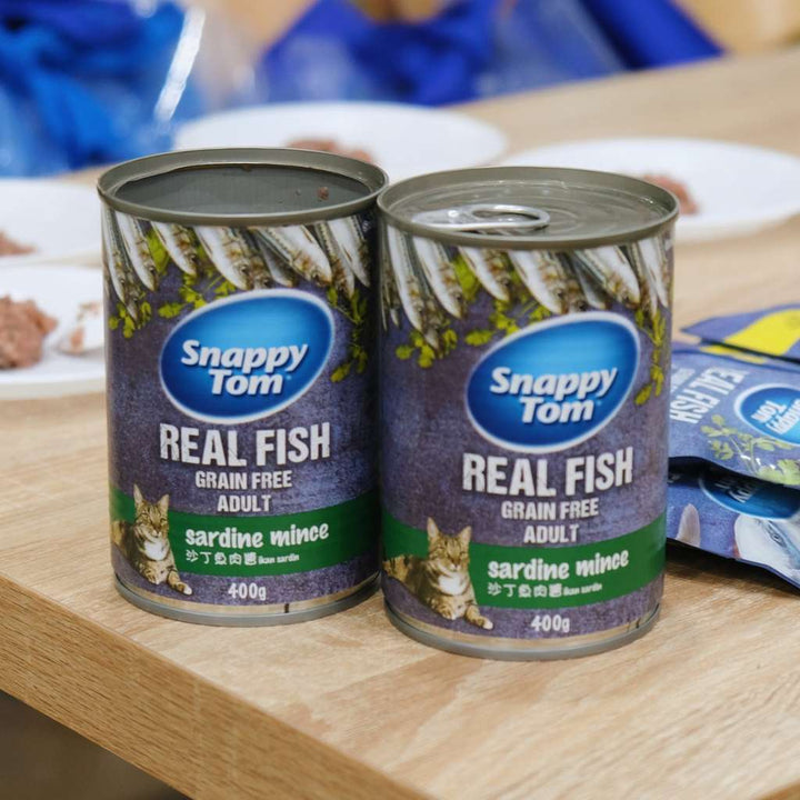 Pate Snappy Tom Real Fish Mèo Lon 400G