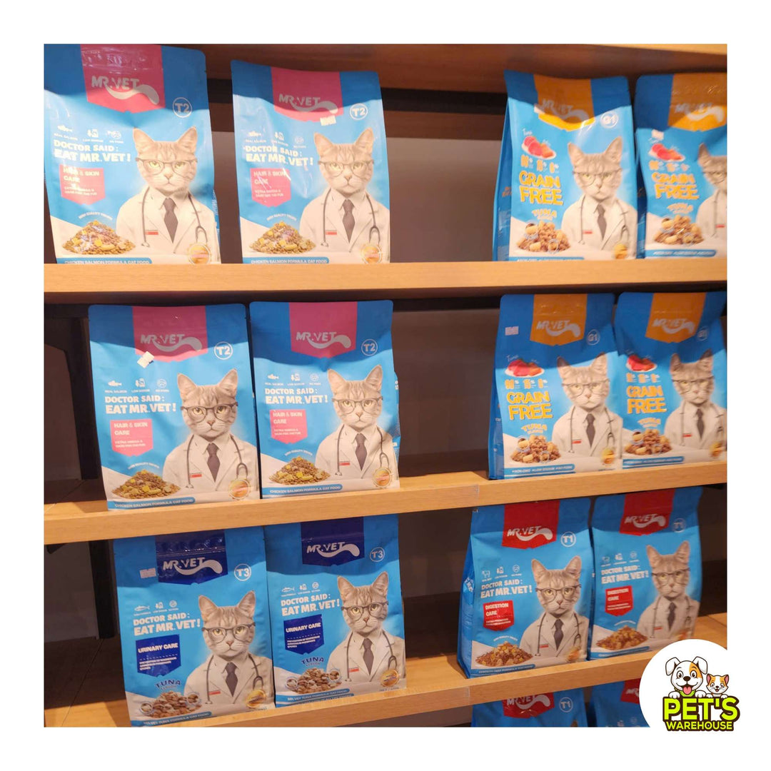 Hạt Mr.Vet Cho Mèo Mọi Lứa Tuổi, Nhiều Loại Theo Nhu Cầu, Túi 1Kg