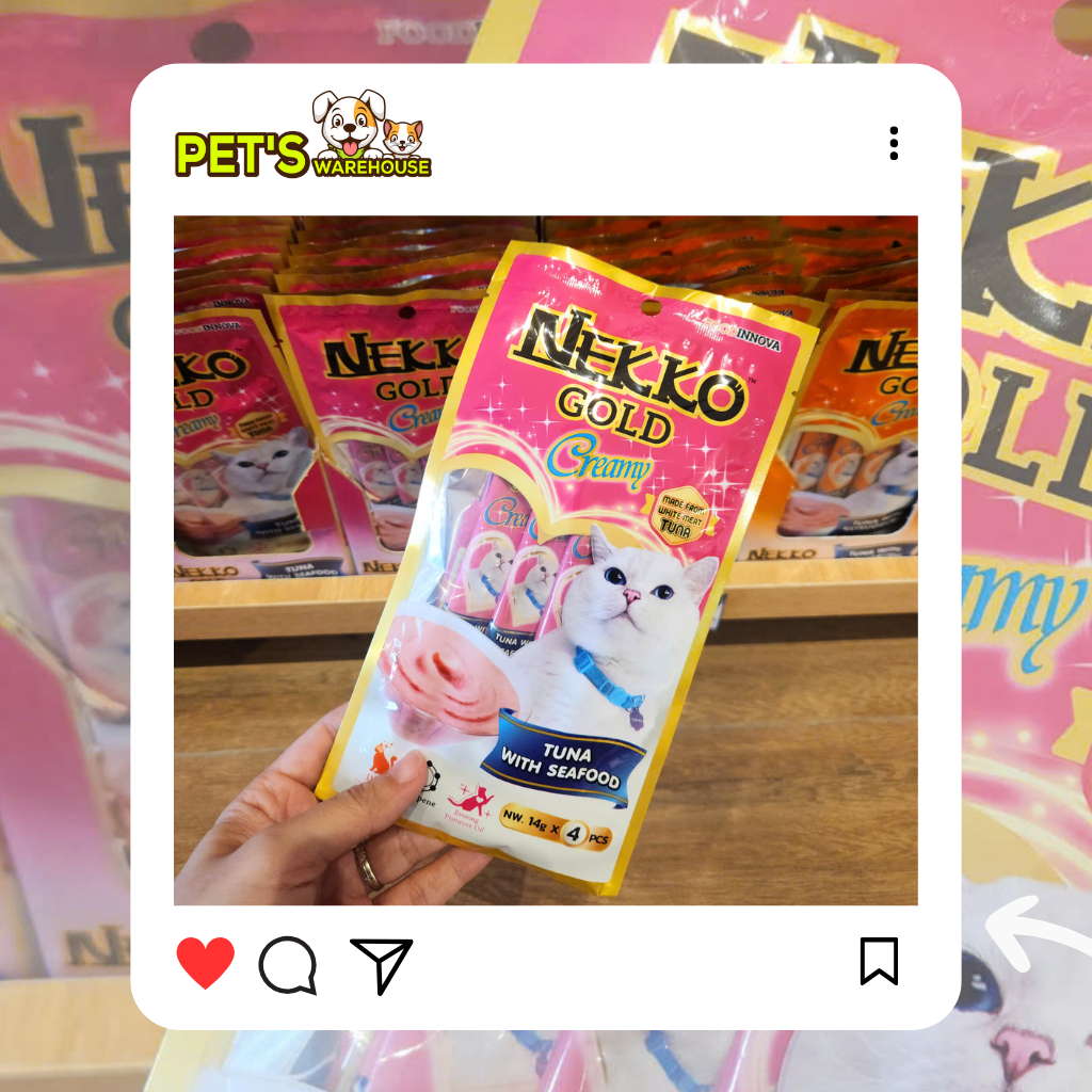 Súp thưởng Nekko Gold cho mèo mọi lứa tuổi, gói gồm 4 tuýp, tuýp 14g | Pet's Warehouse