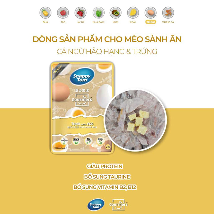 Pate Snappy Tom Trái Cây Mèo Gói 70G
