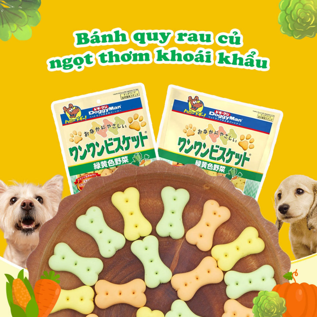Bánh Quy DoggyMan Cho Chó Vị Rau Củ & Vị Sữa