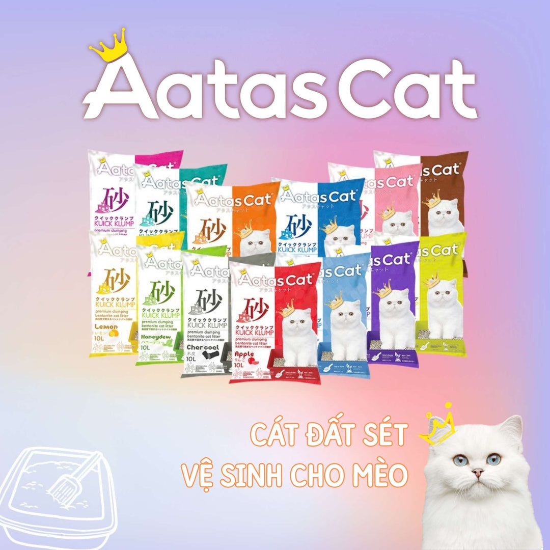 Cát Đất Sét Aatas Vệ Sinh Cho Mèo, 10L