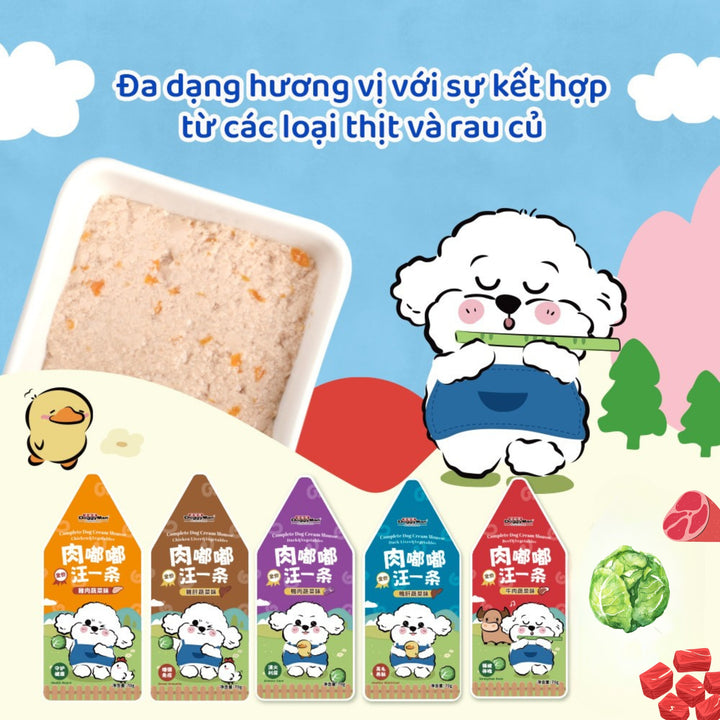 Pate Sốt Kem DoggyMan Cho Chó, Gói 70g, Có Mix Vị