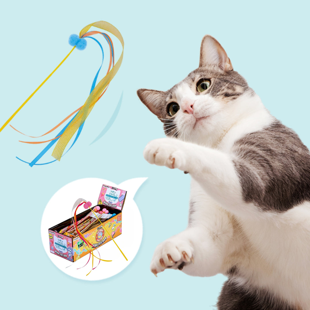 Đồ Chơi Cần Câu CattyMan Lấp Lánh, Ruy Băng Lấp Lánh Cho Mèo