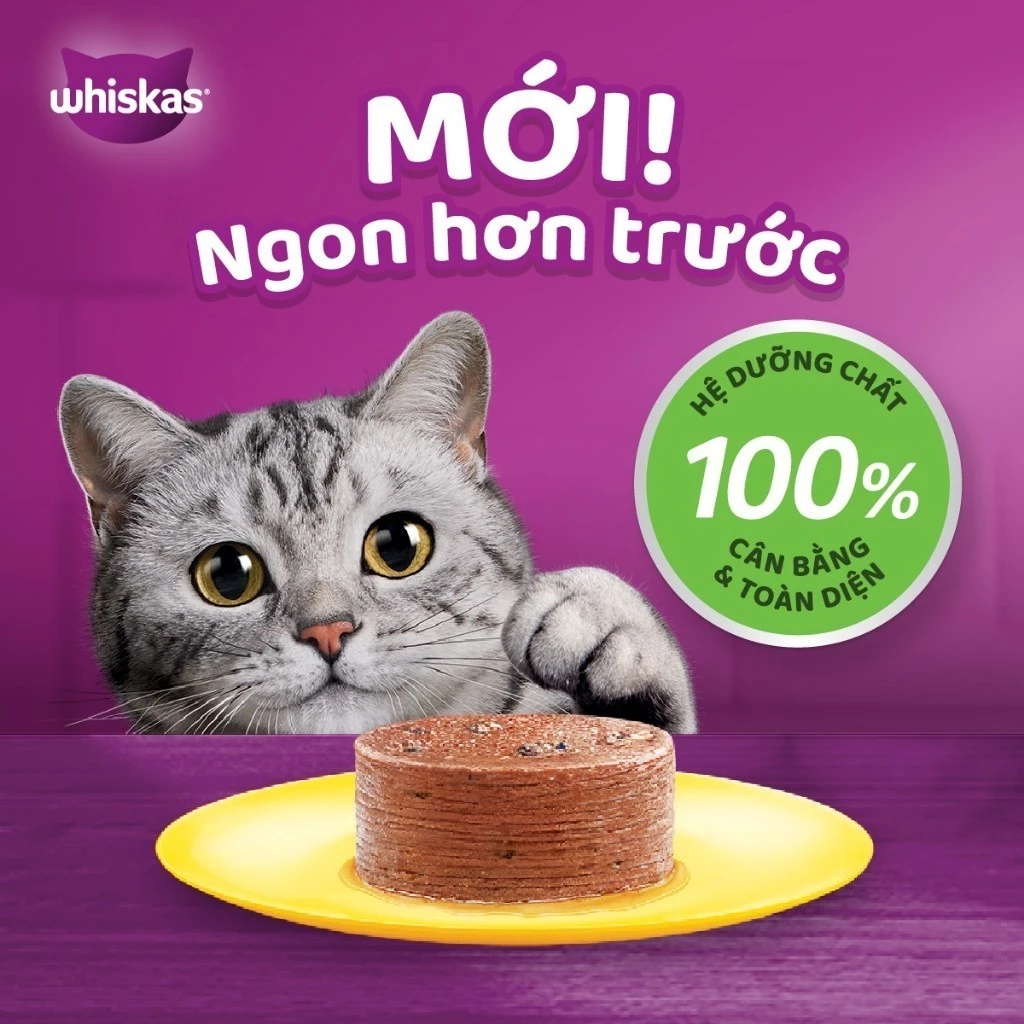 Pate Whiskas Mèo Trưởng Thành Lon 400G