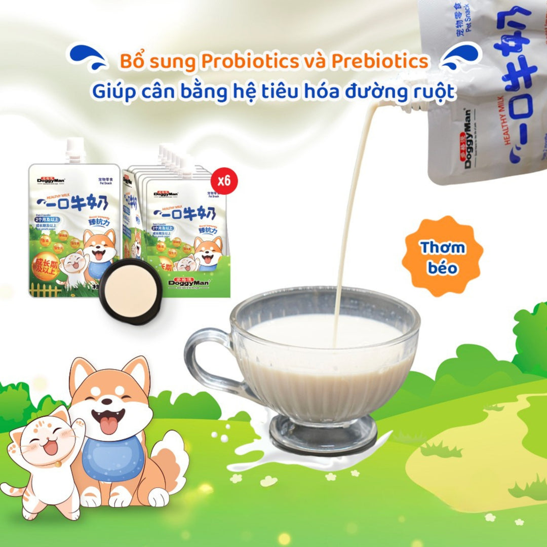 Sữa Dinh Dưỡng Nắp Vặn DoggyMan Cho Chó Mèo Trên 2 Tháng Tuổi, 200ml