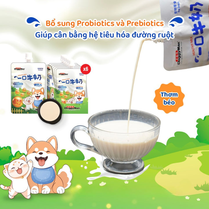 Sữa Dinh Dưỡng Nắp Vặn DoggyMan Cho Chó Mèo Trên 2 Tháng Tuổi, 200ml