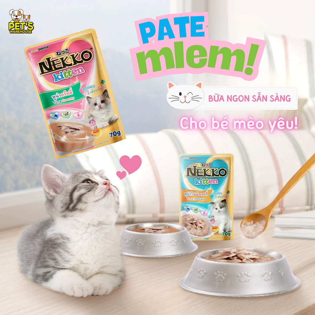 Pate mèo con Nekko, Thái Lan, gói 70g | Pet's Warehouse