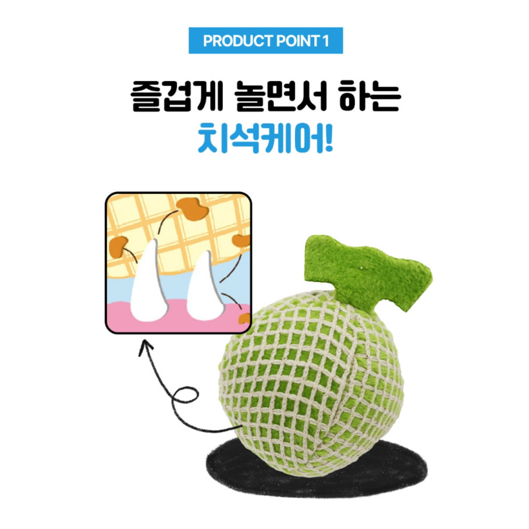 Đồ Chơi Sạch Răng CattyMan Cho Mèo, Hình Dưa Lưới & Tôm Chiên