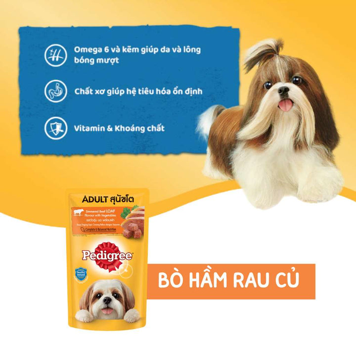 Pate Pedigree Chó Trưởng Thành Vị Bò Hầm Rau Củ 130G