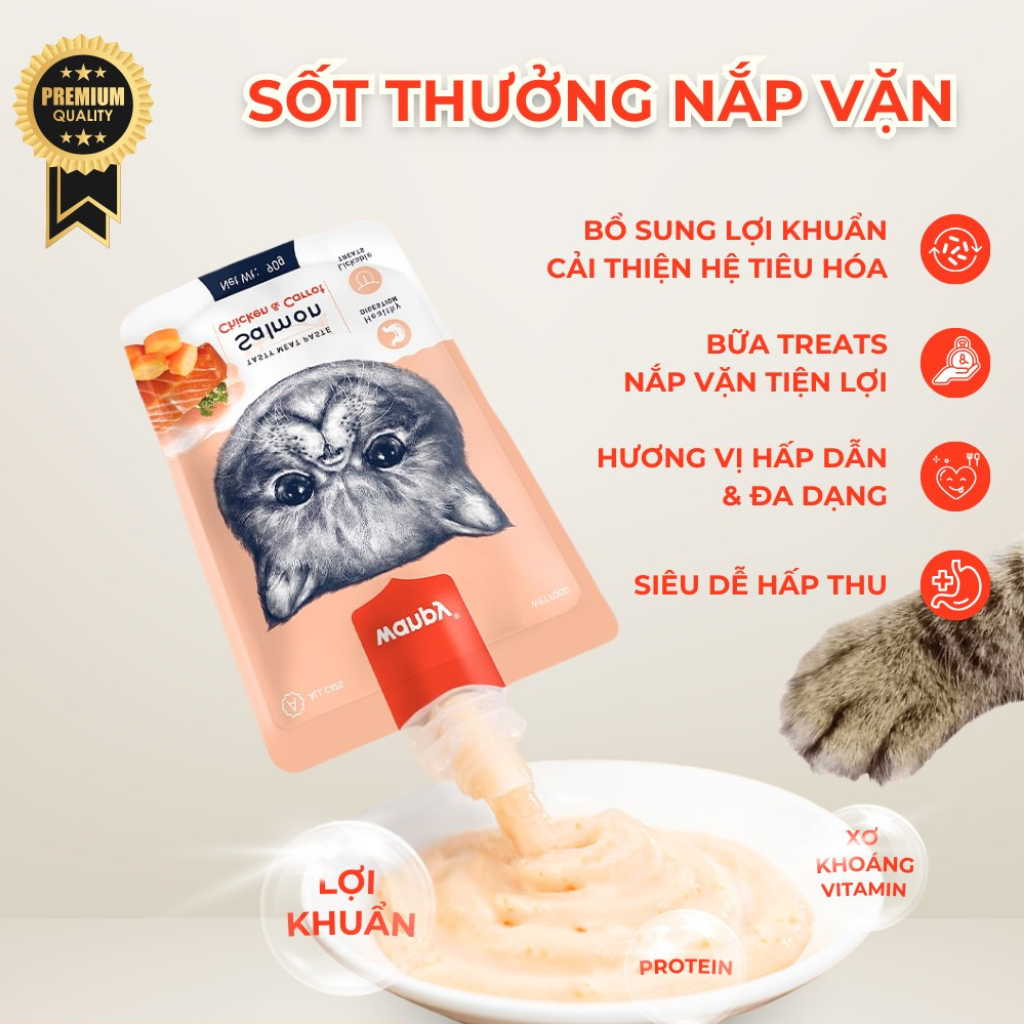 Súp Thưởng Nắp Vặn Wanpy Mèo Mọi Lứa Tuổi 90G