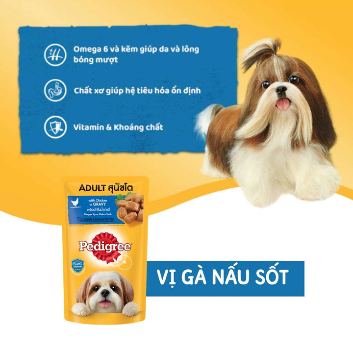 Pate Pedigree Chó Trưởng Thành Vị Gà Nấu Sốt 130G
