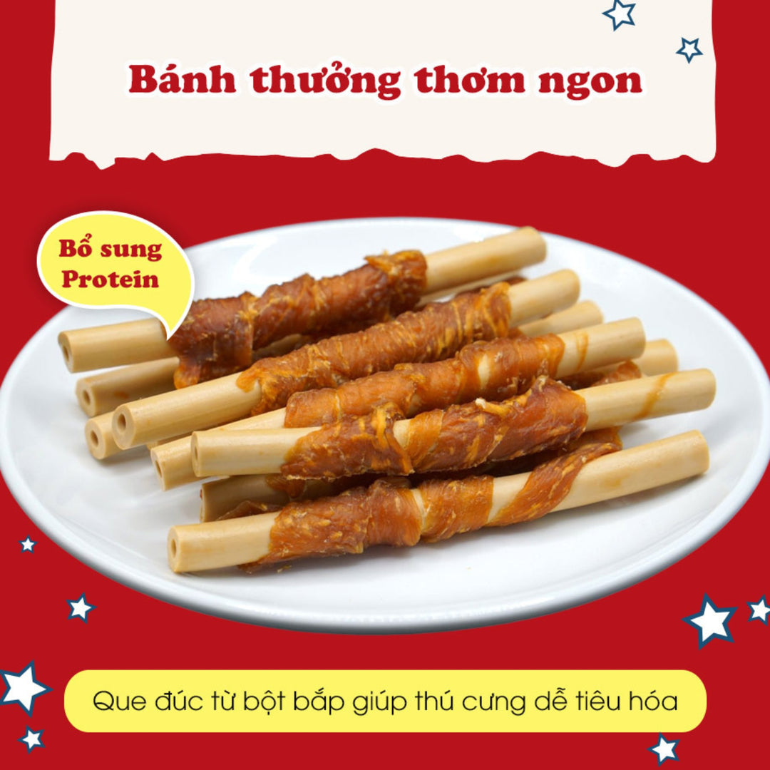 Que Cuốn Thịt Gà DoggyMan, 10 Cây 100G