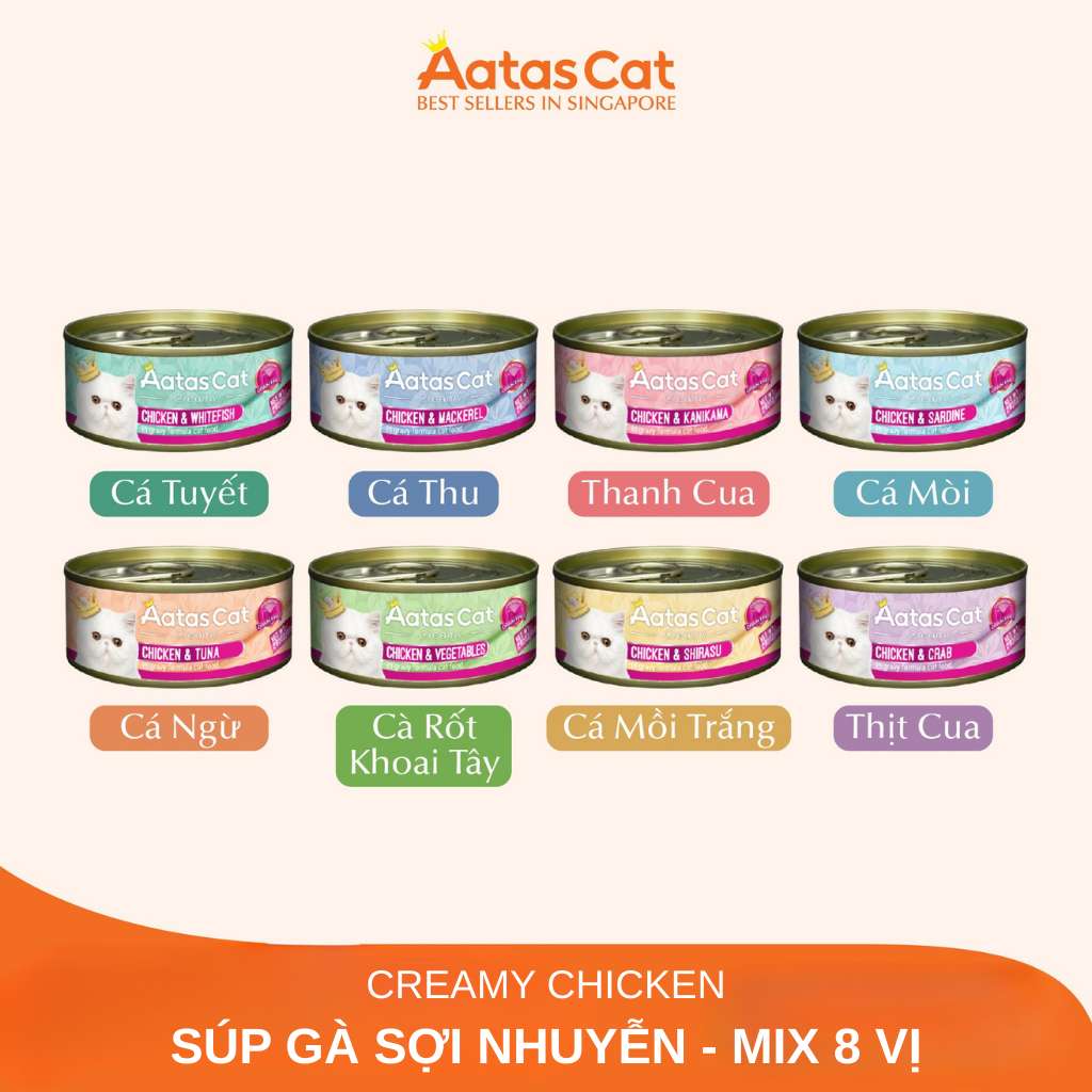 Pate Aatas cho mèo mọi lứa tuổi, lon 80g | Pet's Warehouse