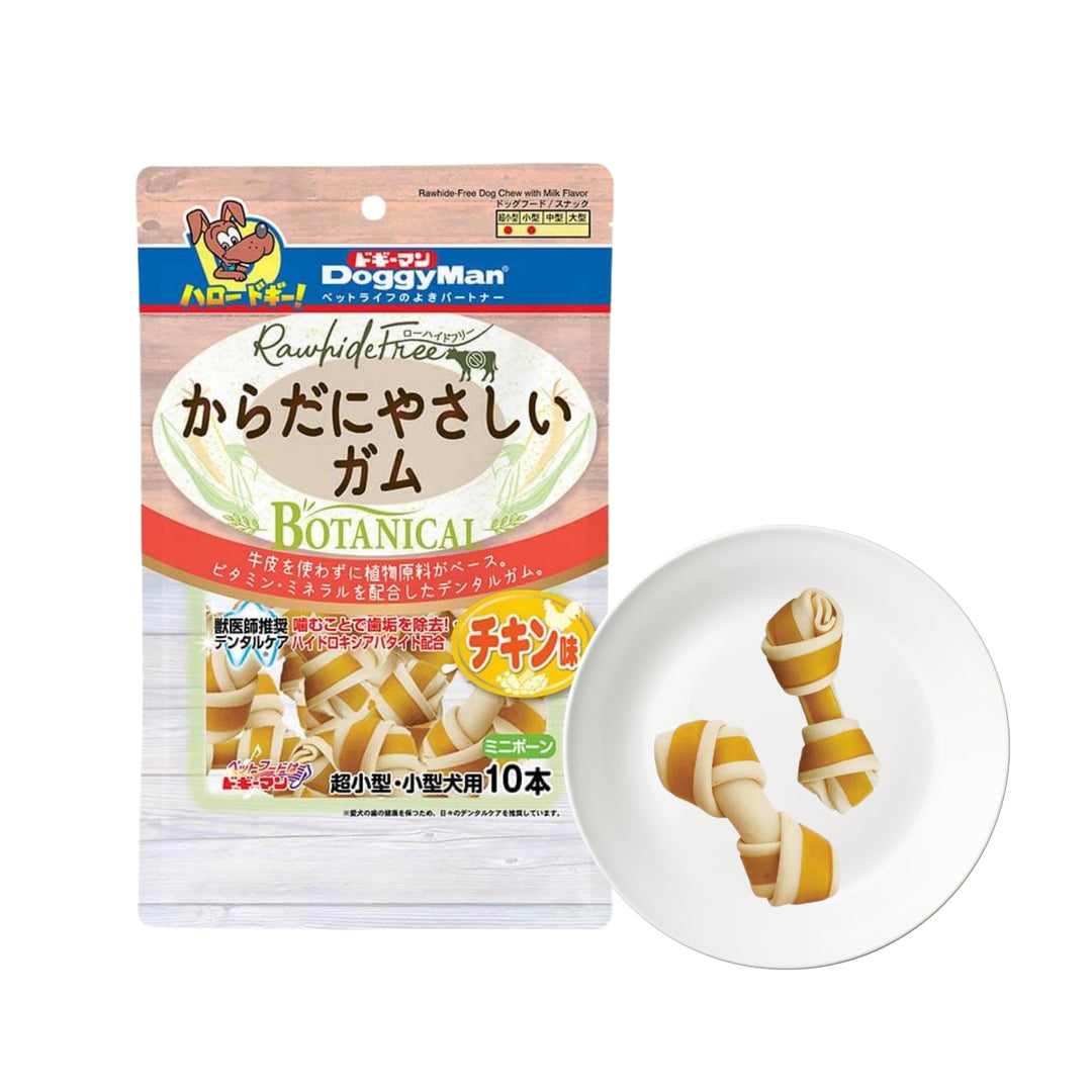 Xương Nơ DoggyMan Hương Gà, Hương Sữa Cho Chó, Gói 10 Cây