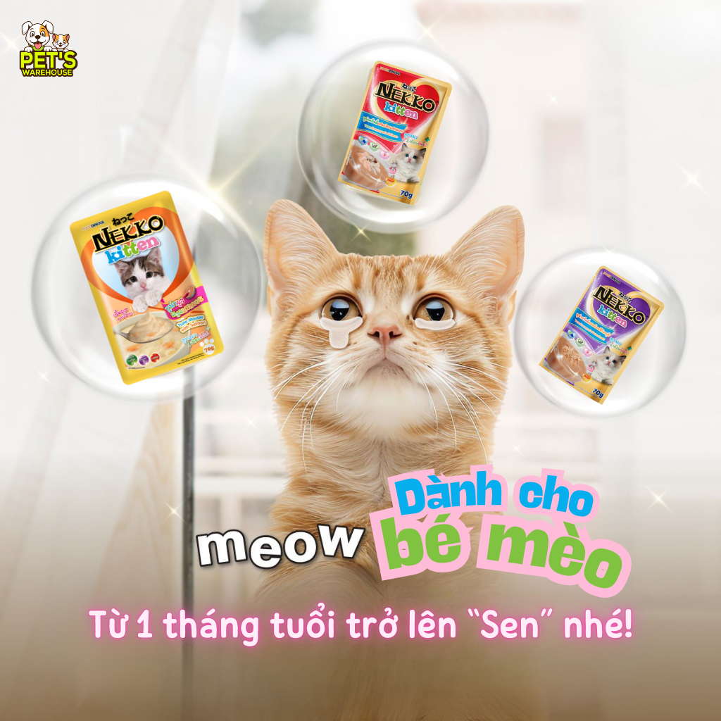 Pate mèo con Nekko, Thái Lan, gói 70g | Pet's Warehouse