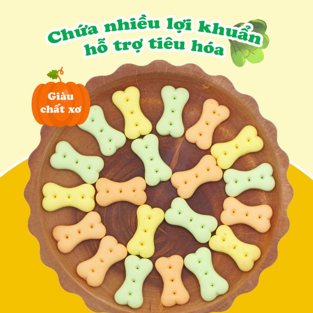 Bánh Quy DoggyMan Cho Chó Vị Rau Củ & Vị Sữa
