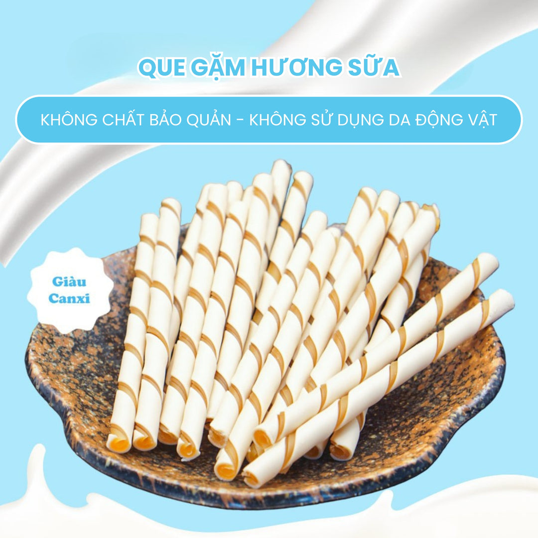 Que Gặm DoggyMan Cho Chó, Gói 120g, Nhiều Hương