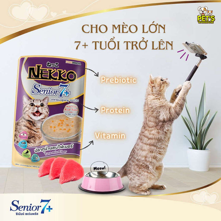 Pate mèo trưởng thành Nekko, Thái Lan, gói 70g | Pet's Warehouse