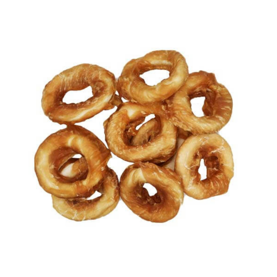 Bánh Donut Da Bò Cuộn Thịt Gà 7 Cây DoggyMan Cho Chó, 60g