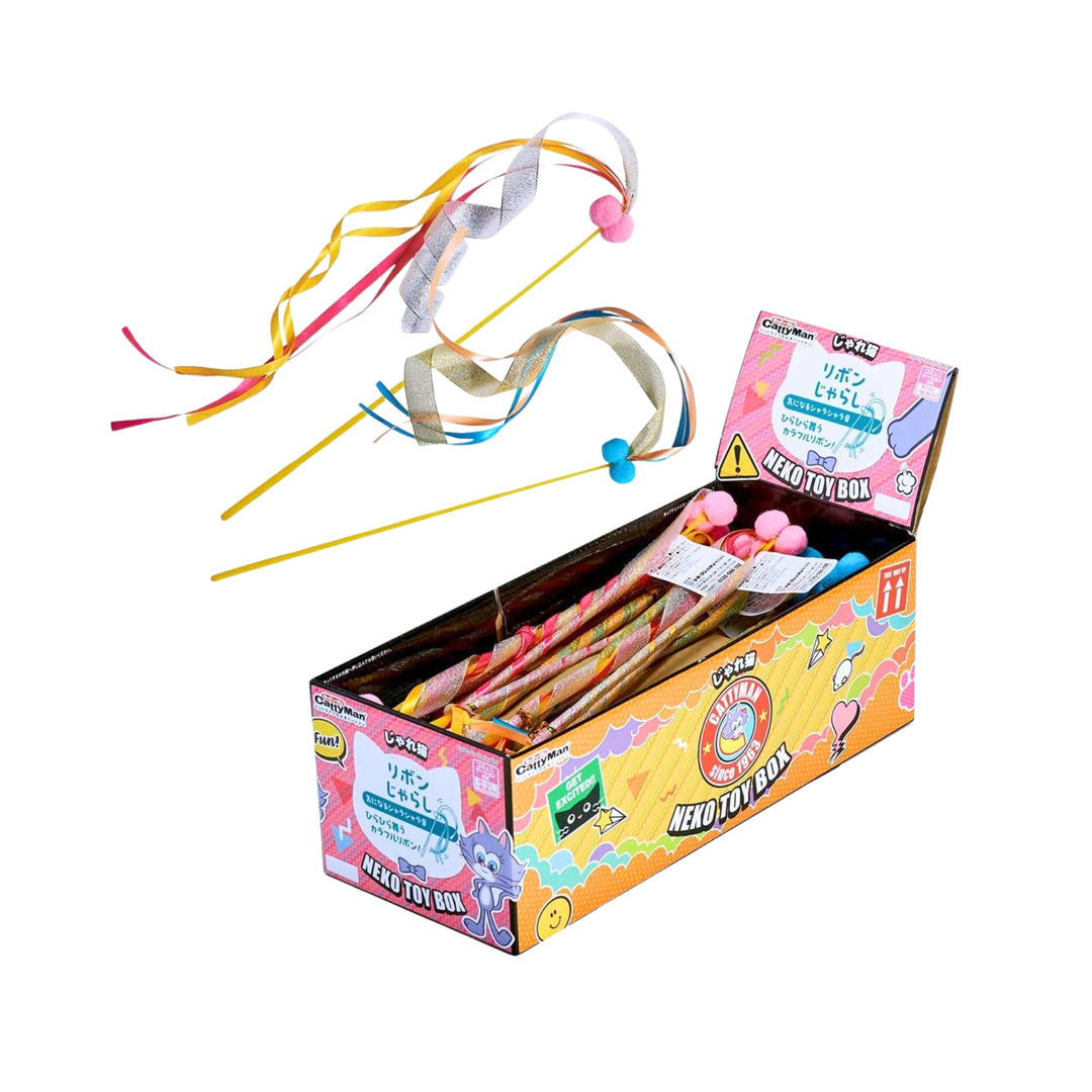 Đồ Chơi Cần Câu CattyMan Lấp Lánh, Ruy Băng Lấp Lánh Cho Mèo