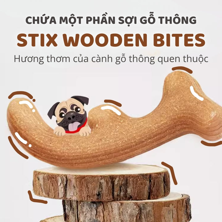 Đồ Chơi Fofos Xương Gặm Sợi Gỗ Thông Chó