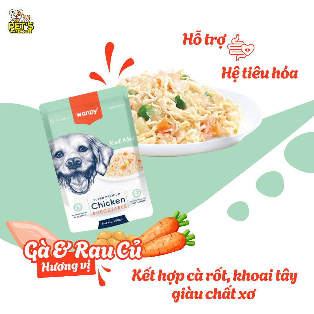 Pate Super Premium Wanpy Cho Chó Gói 100G