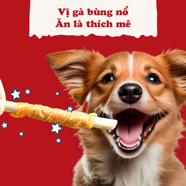 Que Cuốn Thịt Gà DoggyMan, 10 Cây 100G