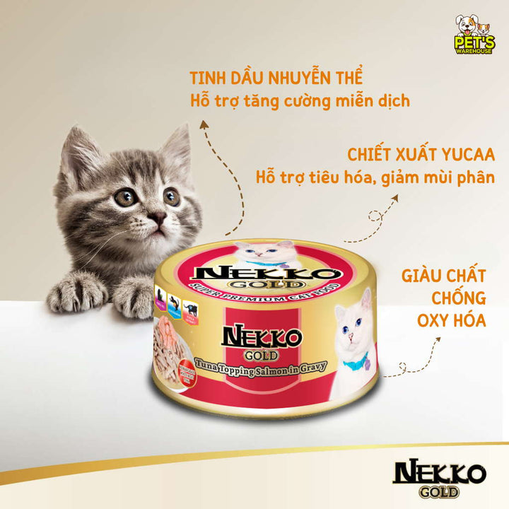 Pate Nekko Gold cho mèo trưởng thành, Thái Lan, lon 85g | Pet's Warehouse