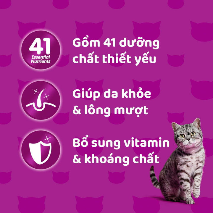 Pate Whiskas Mèo Trưởng Thành Gói 80G