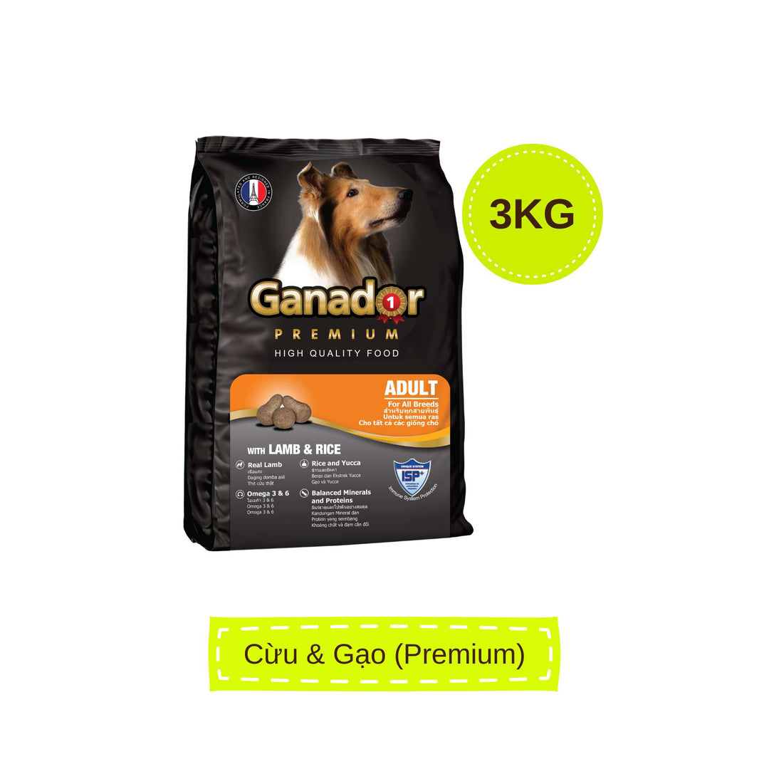 Hạt Ganador cho chó mọi lứa tuổi, nhiều vị, 3kg | Pet's Warehouse