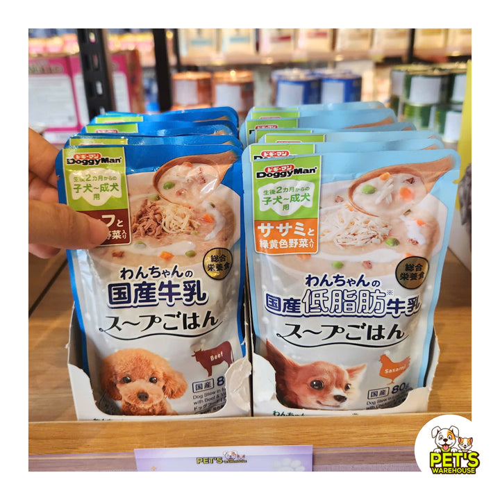 Pate Sữa Bò DoggyMan Cho Chó, Ít Béo, Không Lactose, Gói 80g