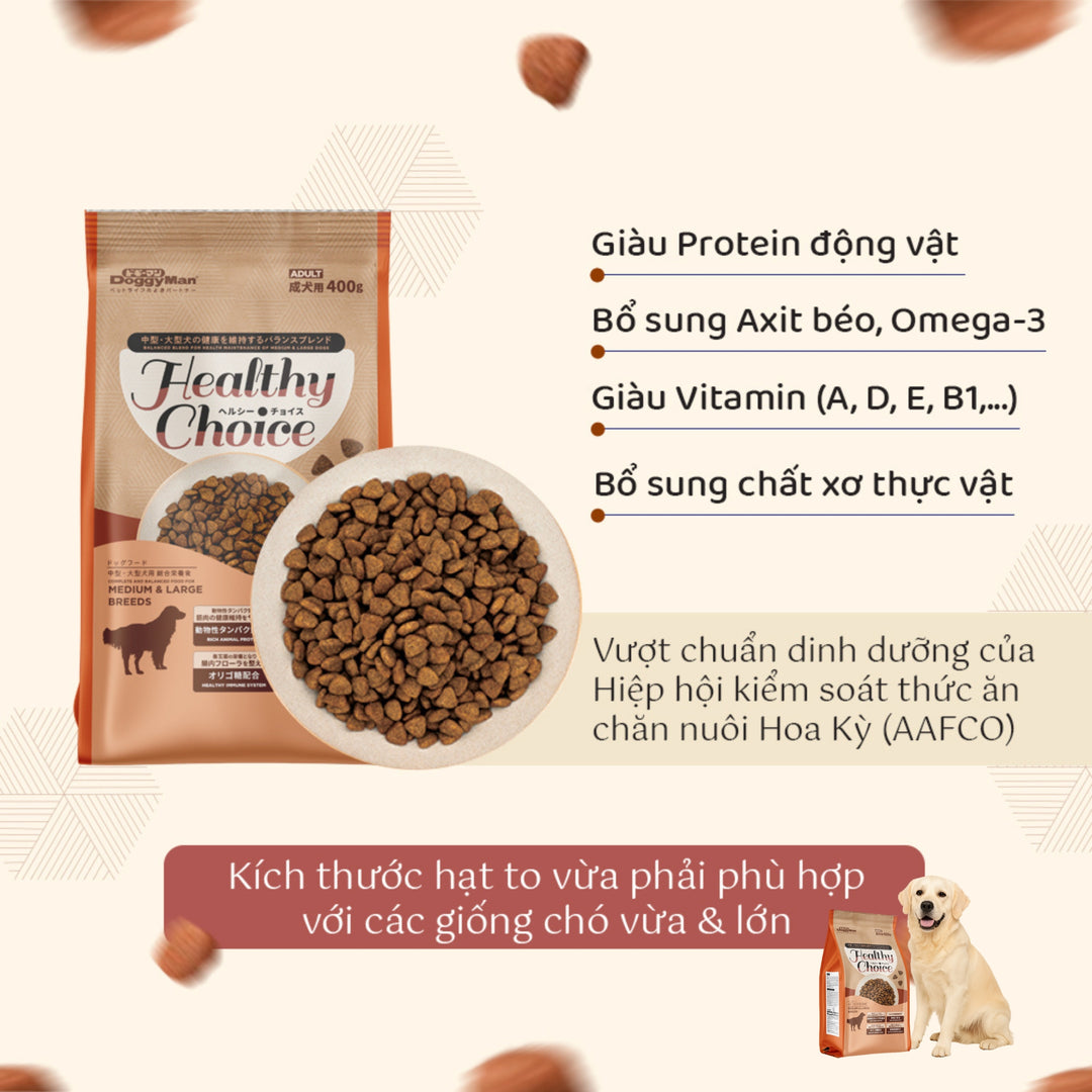 Hạt Healthy Choice DoggyMan Cho Chó, Túi 400G