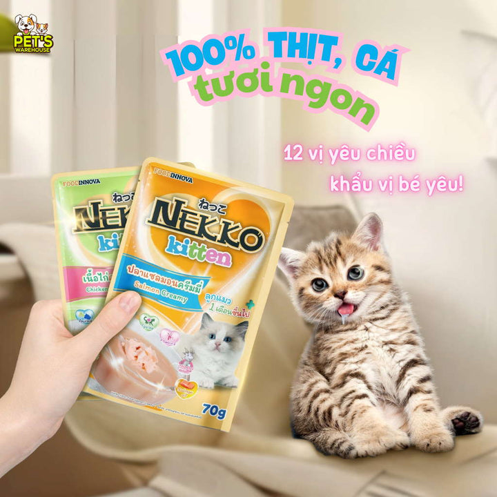 Pate mèo con Nekko, Thái Lan, gói 70g | Pet's Warehouse