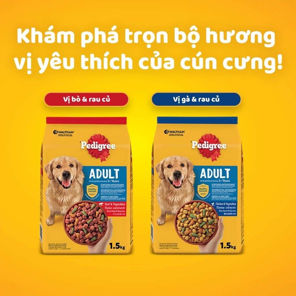 Hạt Pedigree Chó Trưởng Thành 3KG