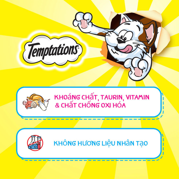 Bánh Thưởng Temptations Mèo 75G