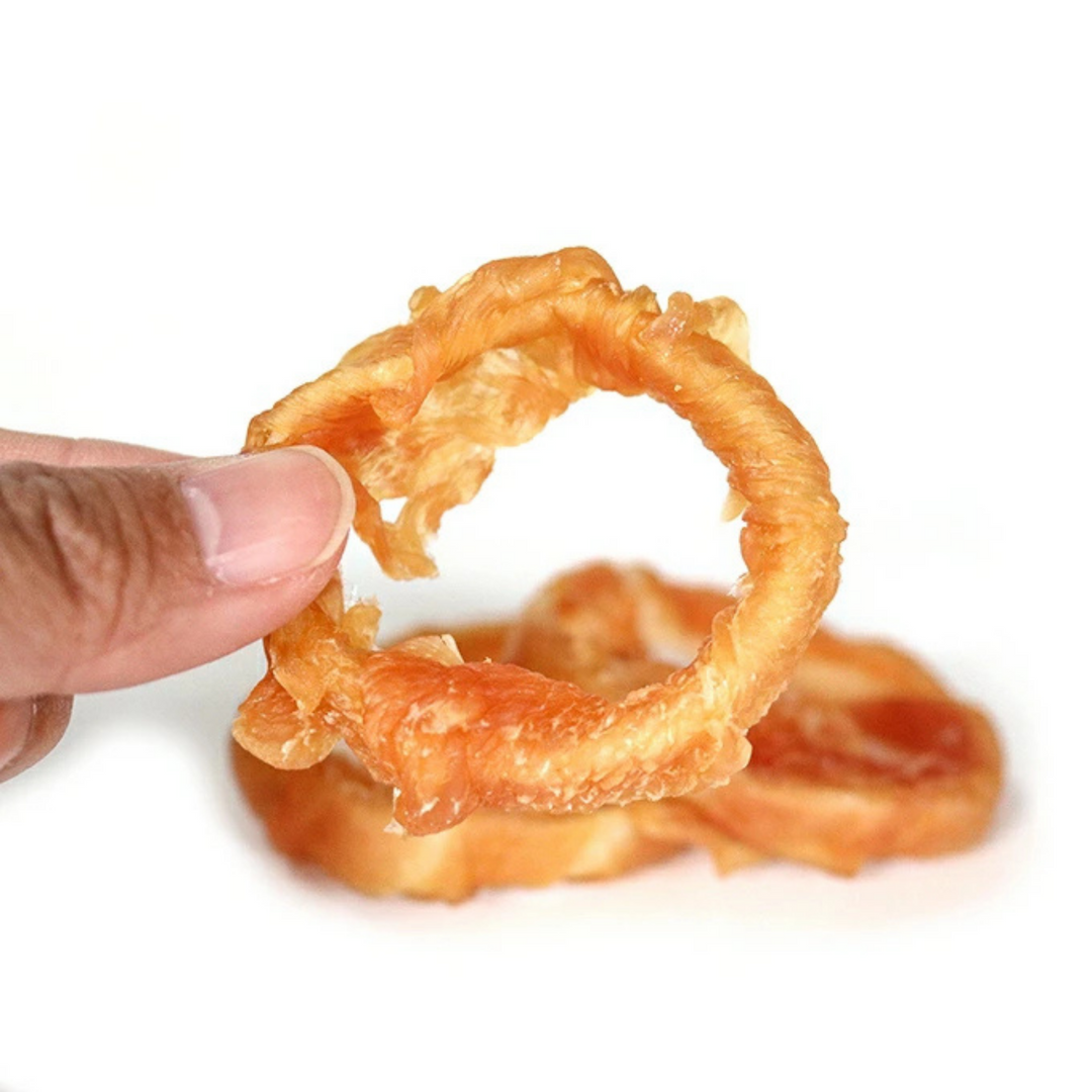 Bánh Donut Da Bò Cuộn Thịt Gà 7 Cây DoggyMan Cho Chó, 60g