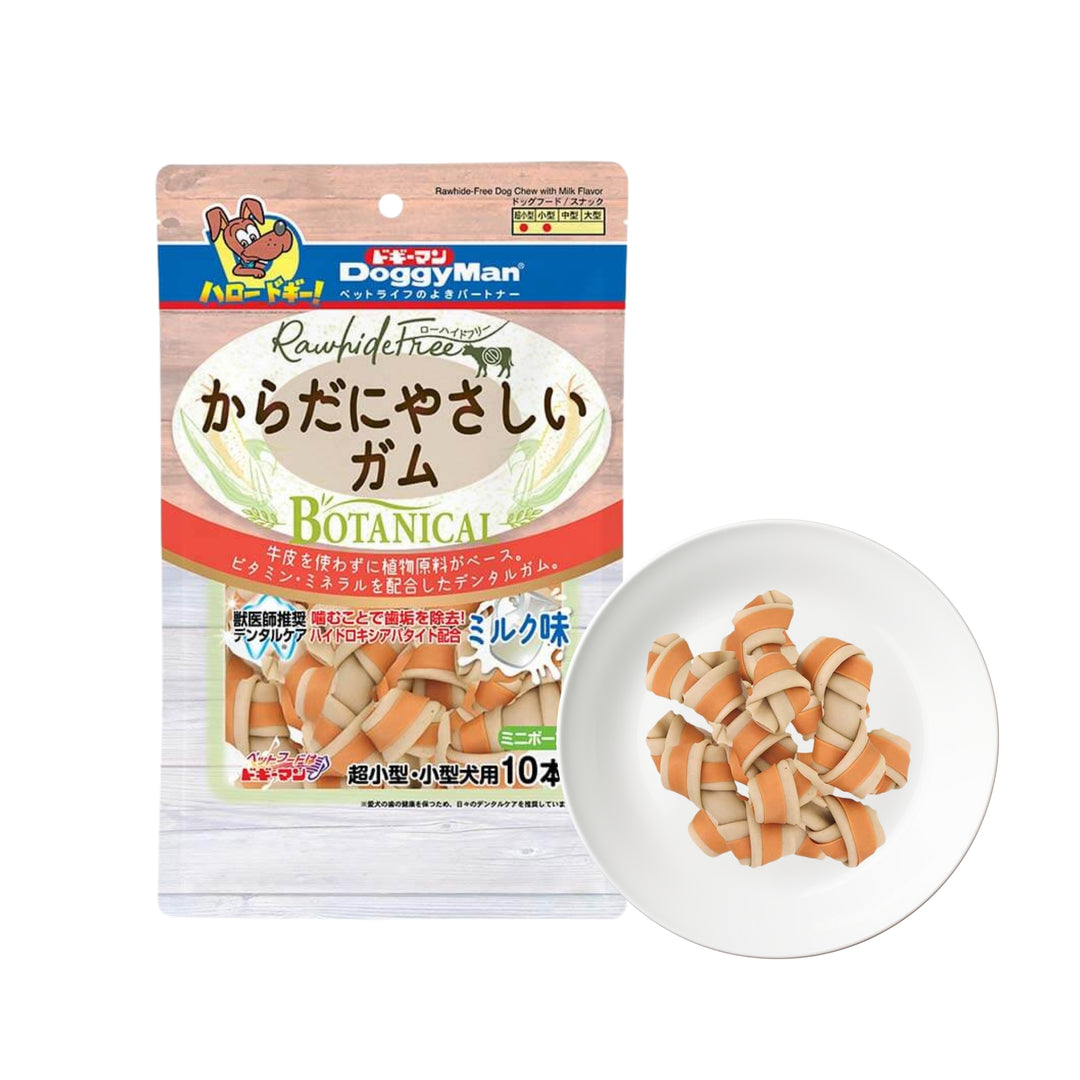 Xương Nơ DoggyMan Hương Gà, Hương Sữa Cho Chó, Gói 10 Cây