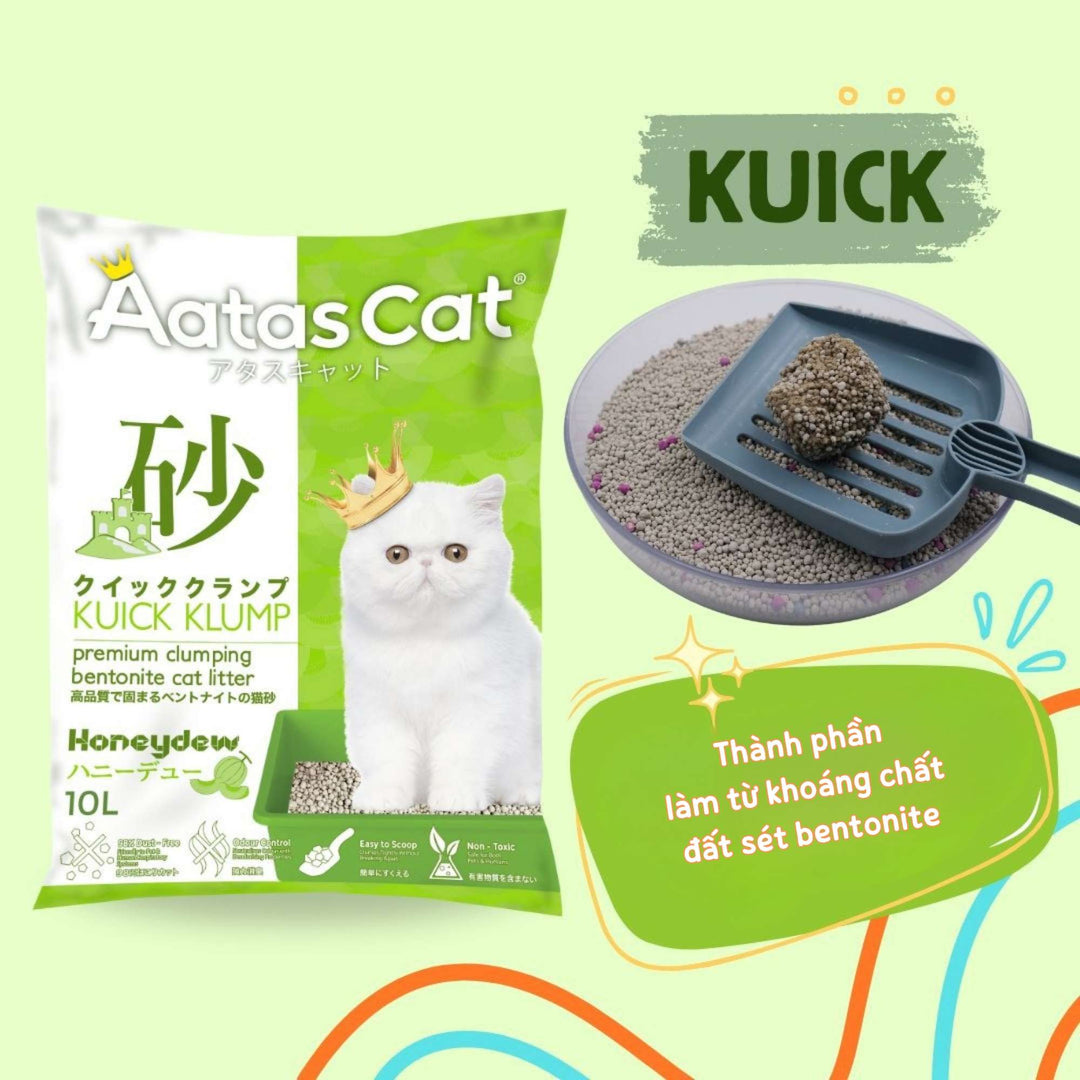 Cát Đất Sét Aatas Vệ Sinh Cho Mèo, 10L