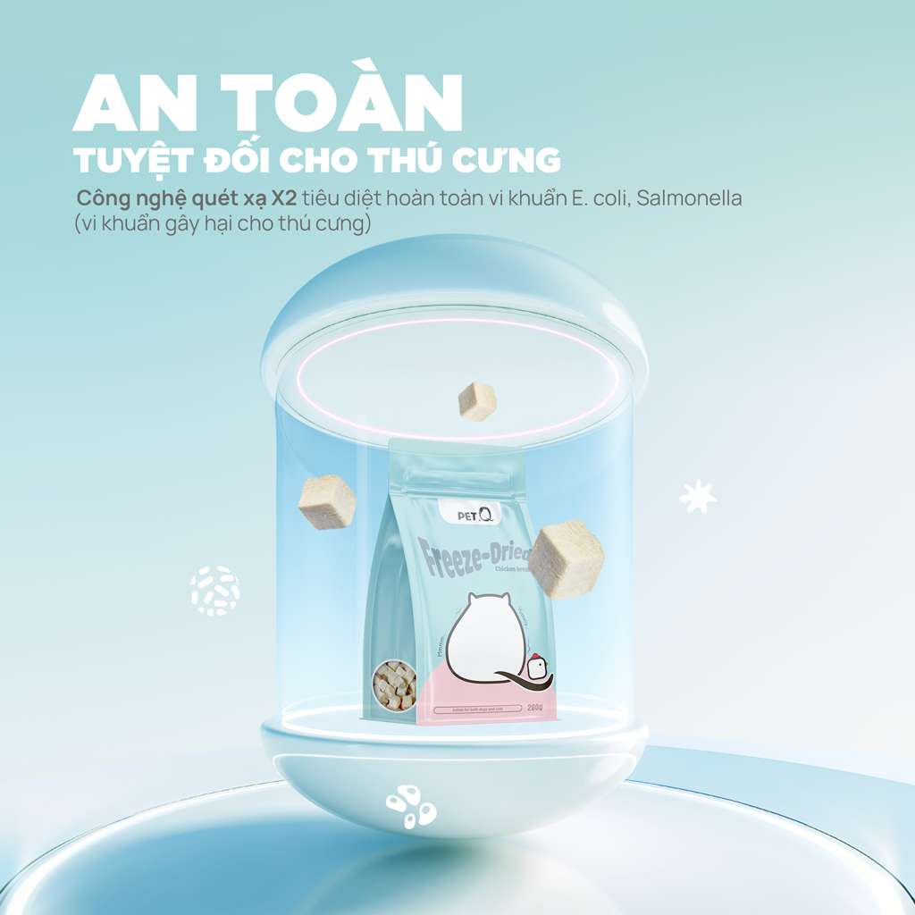 Snack Đông Khô Cho Chó Mèo PetQ, 200g