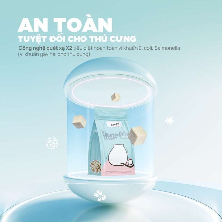 Snack Đông Khô Cho Chó Mèo PetQ, 200g
