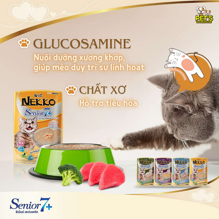 Pate mèo trưởng thành Nekko, Thái Lan, gói 70g | Pet's Warehouse