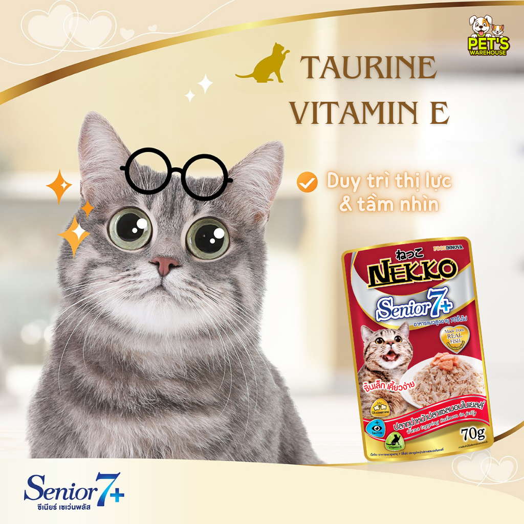 Pate mèo trưởng thành Nekko, Thái Lan, gói 70g | Pet's Warehouse