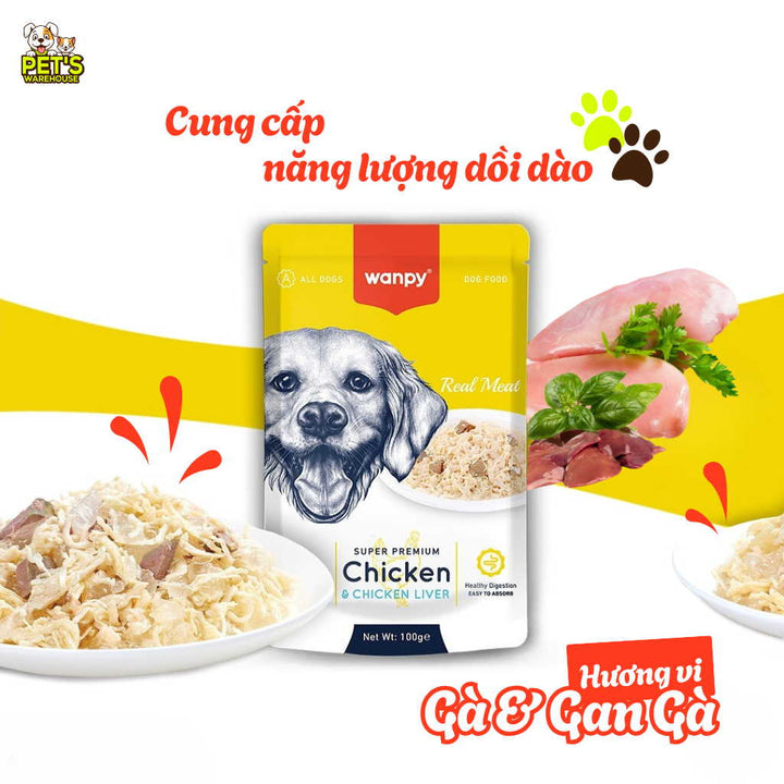 Pate Super Premium Wanpy Cho Chó Gói 100G