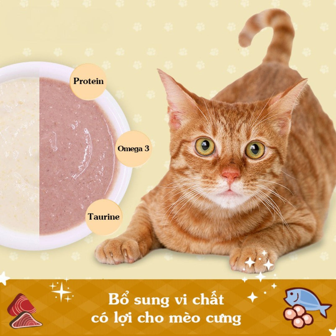 Súp Thưởng Đôi Mix Vị CattyMan Cho Mèo, 60g