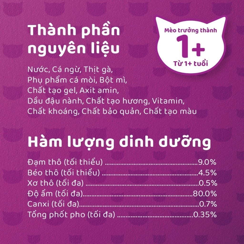 Pate Whiskas Mèo Trưởng Thành Lon 400G