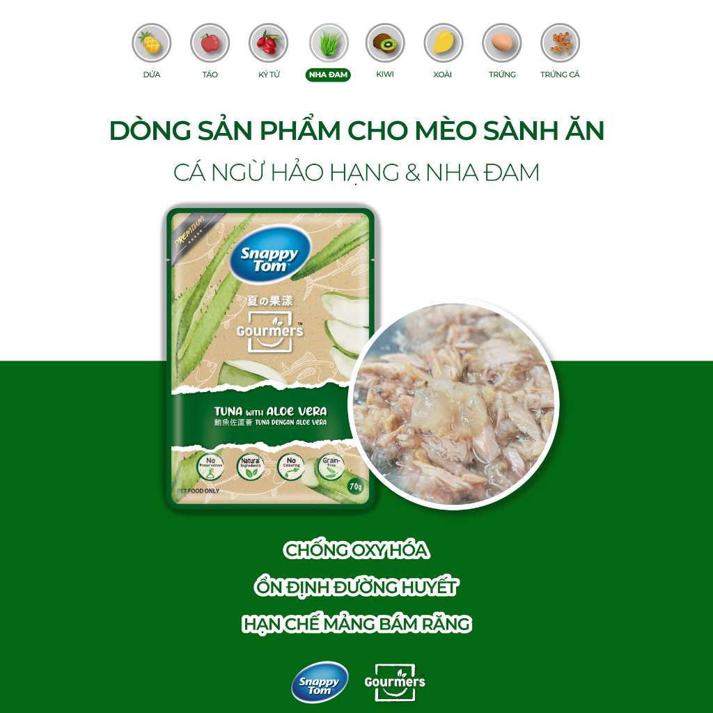 Pate Snappy Tom Trái Cây Mèo Gói 70G