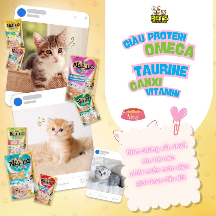 Pate mèo con Nekko, Thái Lan, gói 70g | Pet's Warehouse