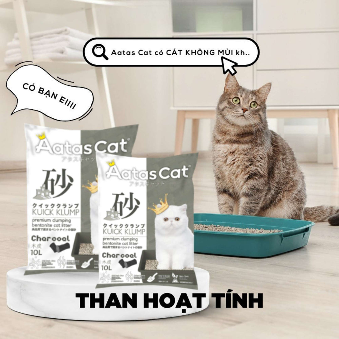 Cát Đất Sét Aatas Vệ Sinh Cho Mèo, 10L