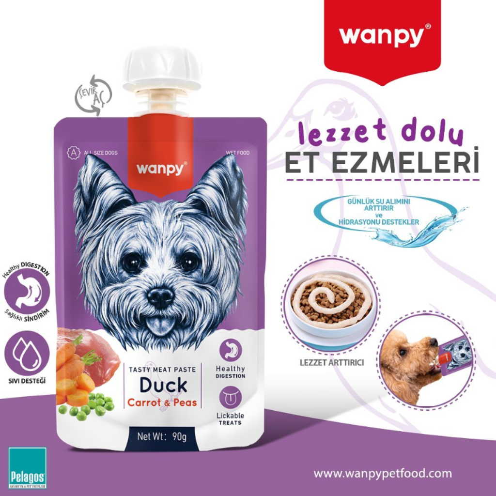 Súp Thưởng Nắp Vặn Wanpy Chó Mọi Lứa Tuổi 90G